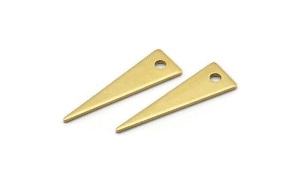 Brass Tiny Triangle, 25 Raw Brass Triangle Charms(23x7x0.80mm) A0880