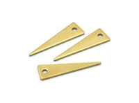 Brass Tiny Triangle, 25 Raw Brass Triangle Charms(23x7x0.80mm) A0880