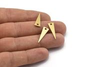 Brass Tiny Triangle, 25 Raw Brass Triangle Charms(23x7x0.80mm) A0880