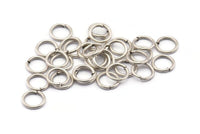9 mm Jump Ring - 50 Antique Silver Plated Round Jump Rings (9x1.2mm) A0370 H0184