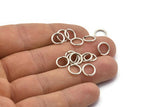 9 mm Jump Ring - 100 Antique Silver Plated Round Jump Rings (9x1.2mm) A0370 H0184