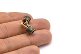Leather Hook Caps, 2 Oxidized Bronze Leather Cord Ends, Hook Ends for 5mm Leather Cord (17x14x8mm) N0311 N0572
