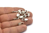 Antique Silver Parrot Clasp, 12 Antique Silver Plated Brass Lobster Claw Clasps (14x6mm) Bh502 A0400 H0331