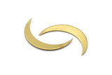 Brass Moon Blank 10 Raw Brass Crescent Shaped Moon Blanks (30x5x0.80mm) Moon5