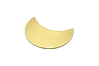 Moon Phase Blank, 10 Raw Brass Crescent Moon Blanks (30x15x0.80mm) Moon8