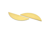 Semi Circle Blank, 6 Raw Brass Semi Circle Blanks withhout Holes (51x15x0.80)  A0728