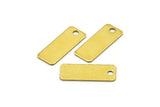 Brass Geometric Finding, 100 Raw Brass Rectangle With 1 Hole Charms Geometric Findings (6x16mm) Brs 566 A0344