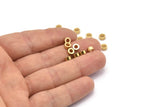 25 Pcs Raw Brass Industrial Findings, Spacer Beads (5x2.5mm) A0434