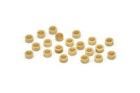 Brass Rondelle Beads, 50 Raw Brass Industrial Findings, Spacer Beads (5x2.5mm) A0434