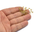 Oval Jump Rings - 100 Raw Brass Oval Strong Jump Rings (3x4mm) Brs 503 ( A0361 )