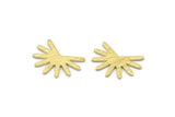 Brass Sun Blank, 24 Textured Raw Brass Sun Blanks, Findings, Connectors (11x15x0.80mm) M02251