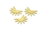 Brass Sun Blank, 24 Textured Raw Brass Sun Blanks, Findings, Connectors (11x15x0.80mm) M02251