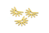 Brass Sun Blank, 24 Textured Raw Brass Sun Blanks, Findings, Connectors (11x15x0.80mm) M02255
