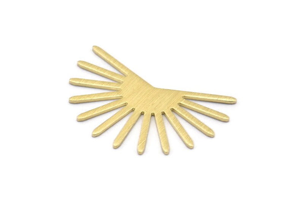 Brass Sun Blank, 8 Textured Raw Brass Sun Blanks, Findings, Connectors (20x30x0.80mm) M02267