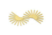 Brass Sun Blank, 8 Textured Raw Brass Sun Blanks, Findings, Connectors (20x30x0.80mm) M02267