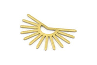 Brass Sun Blank, 8 Textured Raw Brass Sun Blanks, Findings, Connectors (20x30x0.80mm) M02277
