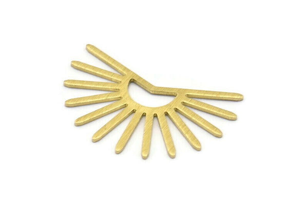 Brass Sun Blank, 8 Textured Raw Brass Sun Blanks, Findings, Connectors (20x30x0.80mm) M02277