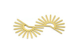 Brass Sun Blank, 8 Textured Raw Brass Sun Blanks, Findings, Connectors (20x30x0.80mm) M02277