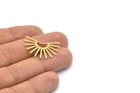 Brass Sun Blank, 8 Textured Raw Brass Sun Blanks, Findings, Connectors (20x30x0.80mm) M02277