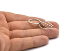 Claw Ring Blank, 2 Antique Silver Plated Brass 4 Claw Ring Blanks For Natural Stones N0044 H0478