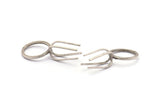 Claw Ring Settings, 2 Antique Silver Plated Brass 4 Claw Ring Blanks for Natural Stones N0118 H0431