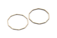 Silver Decagon Blank, 25 Antique Silver Plated Brass Decagon Charms, Pendants (25x1mm) BS 1775 H0467