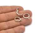Antique Silver Leverback Earring, 20 Antique Silver Plated Brass Leverback Earring Findings (13mm) Bs-1106--a0930 H0474