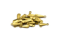 Tiny Bracelet Charm, 50 Raw Brass Charms, (12x5mm) Brs137 A0306