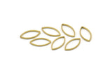 Brass Marquise Ring , 100 Raw Brass Marquise Ring, Connector, Charms (6x12x0.5mm) D0039