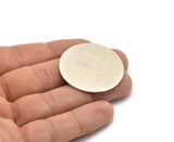 Round Personalized Blank, 2 Antique Silver Plated Brass Stamping Blanks, Tags (38x1mm)  b0113