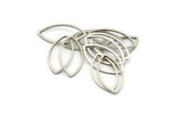 Silver Marquise Ring, 50 Antique Silver Plated Brass Marquise Ring, Connector, Charms (11x22x0.80mm) D0042 H0655