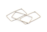 Silver Rectangle Connector, 12 Antique Silver Plated Brass Rectangle Connectors (20x40x1mm) D0332 H0628