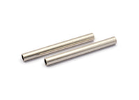Industrial Long Tubes, 5 Antique Silver Plated Brass Industrial Long Tube Findings (50x5mm) D0184 H0713