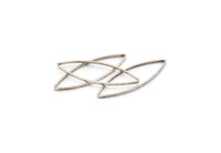 Silver Marquise Ring, 50 Antique Silver Plated Brass Marquise Ring, Connector, Charms  (9x28x0.5mm) D0043 H0646
