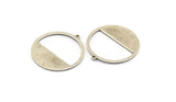 Silver Round Charms, 8 Antique Silver Plated Brass Round Charms With 1 Loop, Pendants, Earrings, Findings (26x0.80mm) D0595 H0754