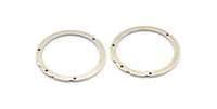 Silver Circle Charm, 6 Antique Silver Plated Brass Circle Connectors With 4 Holes, Earrings, Findings (30x1mm) D865 H0776