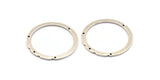 Silver Circle Charm, 6 Antique Silver Plated Brass Circle Connectors With 4 Holes, Earrings, Findings (30x1mm) D865 H0776