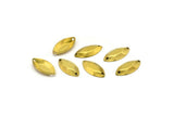 Brass Marquise Connector, 50 Raw Brass Marquise With 2 Holes Connectors ,findings (17x8mm) A0546