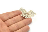 Silver Monstera Charm, 12 Antique Silver Plated Monstera Leaf Charms With 1 Loop, Pendants, Earrings, Findings (21x22x0.5mm) D0706 H0791