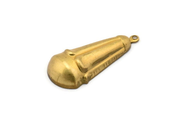 2 Vintage Brass Pendant, Charms 29x13 Mm B-10