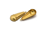 2 Vintage Brass Pendant, Charms 29x13 Mm B-10