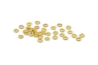 Gold Jump Ring, 500 Gold Tone Brass Jump Rings (3x0.6mm) A0995