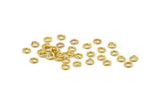 Gold Jump Ring, 500 Gold Tone Brass Jump Rings (3x0.6mm) A0995