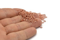 3mm Jump Ring, 500 Rose Gold Tone Brass Jump Rings (3x0.6mm) A0996