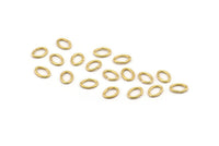 Brass Jump Ring, 250 Raw Brass Oval Jump Rings (6x5x0.8mm) A1006