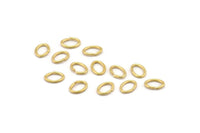 Brass Jump Ring, 250 Raw Brass Oval Jump Rings (6x5x0.8mm) A1006