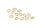 Brass Jump Ring, 250 Raw Brass Oval Jump Rings (6x5x0.8mm) A1006