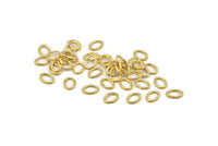 Brass Jump Ring, 250 Raw Brass Oval Jump Rings (6x5x0.8mm) A1006