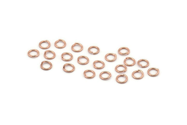 5mm Jump Ring, 250 Rose Gold Tone Brass Jump Rings (5x0.7mm) A1015
