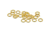 Gold Jump Ring, 100 Gold Tone Brass Jump Rings (8x1mm) A0999